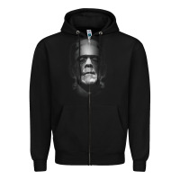 Black frankenstein monster boris karloff face Zipper Hoodie - lanVoArt