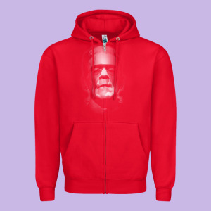 Frankenstein Monster Boris Karloff Face Zipper Hoodie Designed By Lanvoart