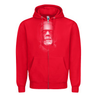 Red frankenstein monster boris karloff face Zipper Hoodie - lanVoArt