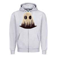 Heather Grey forrest ghost Zipper Hoodie - lanVoArt