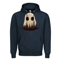Navy forrest ghost Zipper Hoodie - lanVoArt