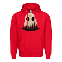 Red forrest ghost Zipper Hoodie - lanVoArt