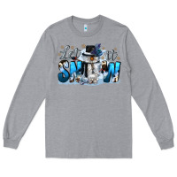 Heather Grey let it snow Long Sleeve Tee - CowGirlArtShop