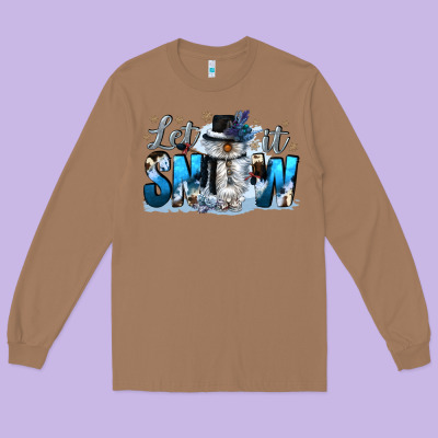 Let It Snow Long Sleeve Tee Designed By Cowgirlartshop