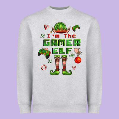 Im The Gamer Elf Heavyweight Sweatshirt Designed By Fadigitalartstudio