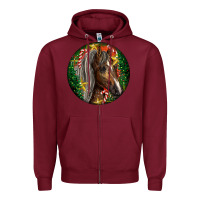 Burgundy Tennessee Horse Christmas Zipper Hoodie - LillyAllenDesigns