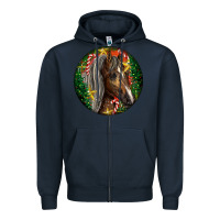 Navy Tennessee Horse Christmas Zipper Hoodie - LillyAllenDesigns