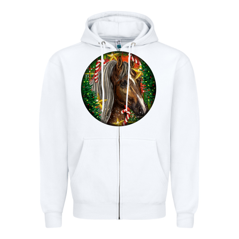 Tennessee Horse Christmas Zipper Hoodie by LillyAllenDesigns | Teevron