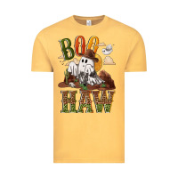 Vintage Mustard Boo haw Vintage Tee - NancyCooperArtShop