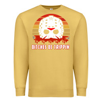 Antique Gold Halloween Bitches Be Trippin Jason Mask Premium Sweatshirt - lanVoArt