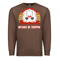 Chestnut Halloween Bitches Be Trippin Jason Mask Premium Sweatshirt - lanVoArt
