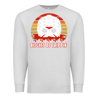 Dove Grey Halloween Bitches Be Trippin Jason Mask Premium Sweatshirt - lanVoArt