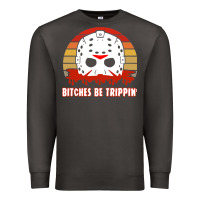 Smoke Halloween Bitches Be Trippin Jason Mask Premium Sweatshirt - lanVoArt