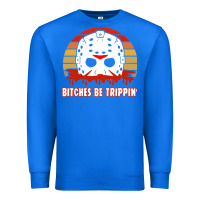 True Royal Halloween Bitches Be Trippin Jason Mask Premium Sweatshirt - lanVoArt
