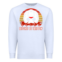 White Halloween Bitches Be Trippin Jason Mask Premium Sweatshirt - lanVoArt