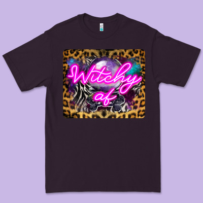 Witchy Af Crystal Ball Premium Tee Designed By Lillyallendesigns
