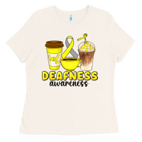Bone deafness awareness coffee cups Ladies Tee - Artiststas