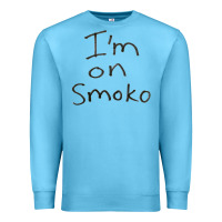 Ocean Blue handwritten i'm on smoko hot australian lingo the chats Premium Sweatshirt - lanVoArt