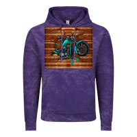 Cloud Purple woodgrain motorcycle Vintage Hoodie - TumblerDesignByShophia