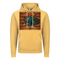 Vintage Mustard woodgrain motorcycle Vintage Hoodie - TumblerDesignByShophia