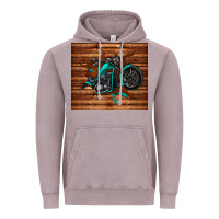 Vintage Zinc woodgrain motorcycle Vintage Hoodie - TumblerDesignByShophia
