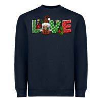Navy love christmas gnome Heavyweight Sweatshirt - BundleAndBundleShop