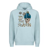 Blue Mist skull tis the season winter Premium Hoodie - FaDigitalArtStudio