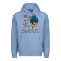 Colony Blue skull tis the season winter Premium Hoodie - FaDigitalArtStudio