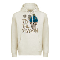 Oatmeal Heather skull tis the season winter Premium Hoodie - FaDigitalArtStudio