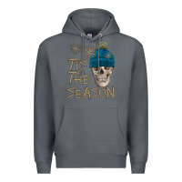 Rock skull tis the season winter Premium Hoodie - FaDigitalArtStudio