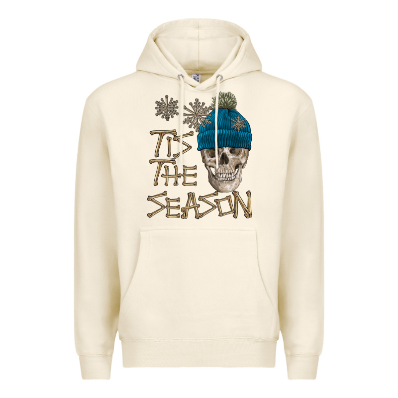 Skull Tis The Season Winter Premium Hoodie by FaDigitalArtStudio | Teevron