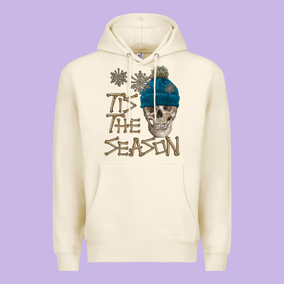 Skull Tis The Season Winter Premium Hoodie Designed By Fadigitalartstudio