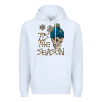 White skull tis the season winter Premium Hoodie - FaDigitalArtStudio