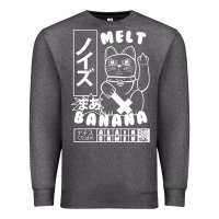 Charcoal Heather melt banana Premium Sweatshirt - lanVoArt