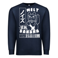 Navy melt banana Premium Sweatshirt - lanVoArt