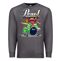 Charcoal Heather animal drummer pearl drums Premium Sweatshirt - lanVoArt