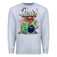 Heather Grey animal drummer pearl drums Premium Sweatshirt - lanVoArt