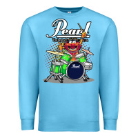 Ocean Blue animal drummer pearl drums Premium Sweatshirt - lanVoArt