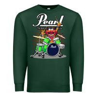 Sports Green animal drummer pearl drums Premium Sweatshirt - lanVoArt