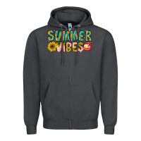 Smoke Summer Vibes Zipper Hoodie - CowhideDigitalArt