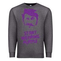 Charcoal Heather gogol bordello start wearing purple Premium Sweatshirt - lanVoArt