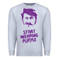 Heather Grey gogol bordello start wearing purple Premium Sweatshirt - lanVoArt
