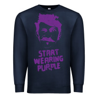 Navy gogol bordello start wearing purple Premium Sweatshirt - lanVoArt