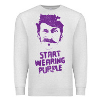 Oatmeal Heather gogol bordello start wearing purple Premium Sweatshirt - lanVoArt