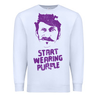 White gogol bordello start wearing purple Premium Sweatshirt - lanVoArt