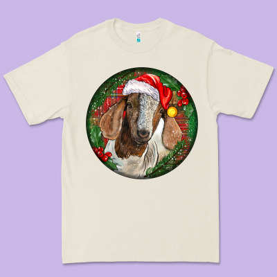 Boer Goat Christmas Premium Tee Designed By Lillyallendesigns