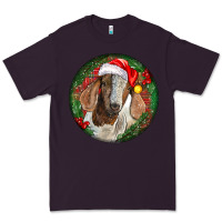 Plum Boer Goat Christmas Premium Tee - LillyAllenDesigns
