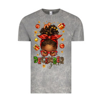 Cloud Rock december girl christmas afro messy bun Vintage Tee - texasbilliewilder