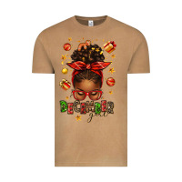Vintage Camel december girl christmas afro messy bun Vintage Tee - texasbilliewilder