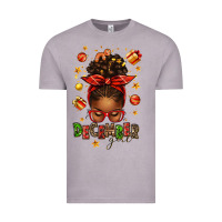 Vintage Zinc december girl christmas afro messy bun Vintage Tee - texasbilliewilder